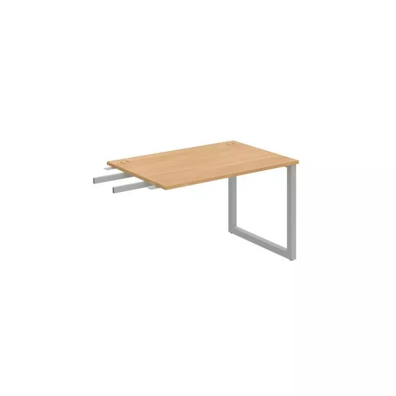 Pracovný stôl UNI O, kolmo reťaziaci, 120x75,5x80 cm, dub/sivá Pracovný stôl UNI O, kolmo reťaziaci, 120x75,5x80 cm, dub/sivá