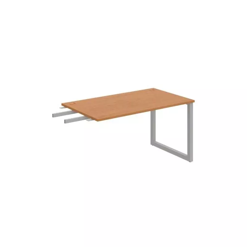 Pracovný stôl UNI O, kolmo reťaziaci, 140x75,5x80 cm, jelša/sivá Pracovný stôl UNI O, kolmo reťaziaci, 140x75,5x80 cm, jelša/sivá