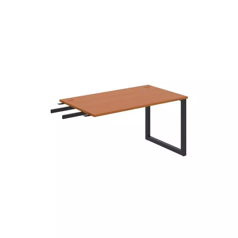 Pracovný stôl UNI O, kolmo reťaziaci, 140x75,5x80 cm, čerešňa/čierna Pracovný stôl UNI O, kolmo reťaziaci, 140x75,5x80 cm, čerešňa/čierna