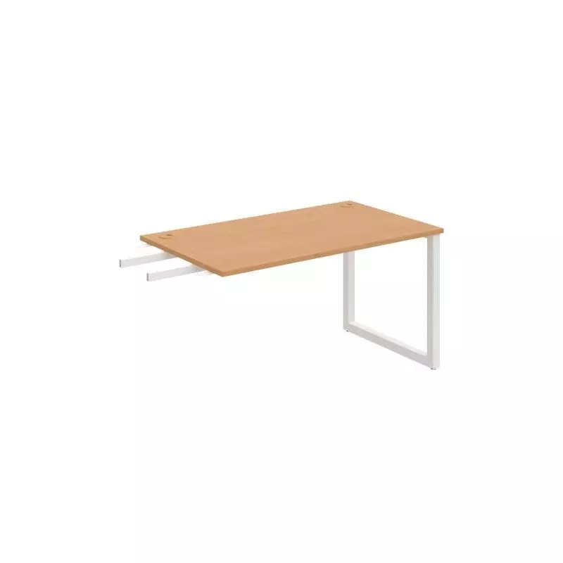 Pracovný stôl UNI O, kolmo reťaziaci, 140x75,5x80 cm, buk/biela Pracovný stôl UNI O, kolmo reťaziaci, 140x75,5x80 cm, buk/biela