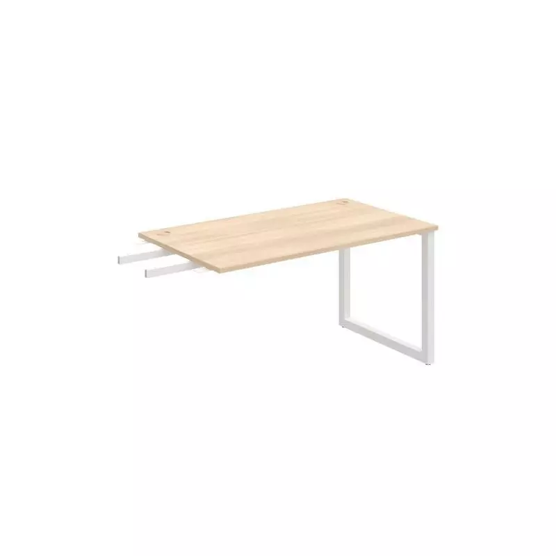 Pracovný stôl UNI O, kolmo reťaziaci, 140x75,5x80 cm, agát/biela Pracovný stôl UNI O, kolmo reťaziaci, 140x75,5x80 cm, agát/biela