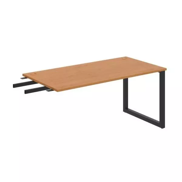Pracovný stôl UNI O, kolmo reťaziaci, 160x75,5x80 cm, jelša/čierna