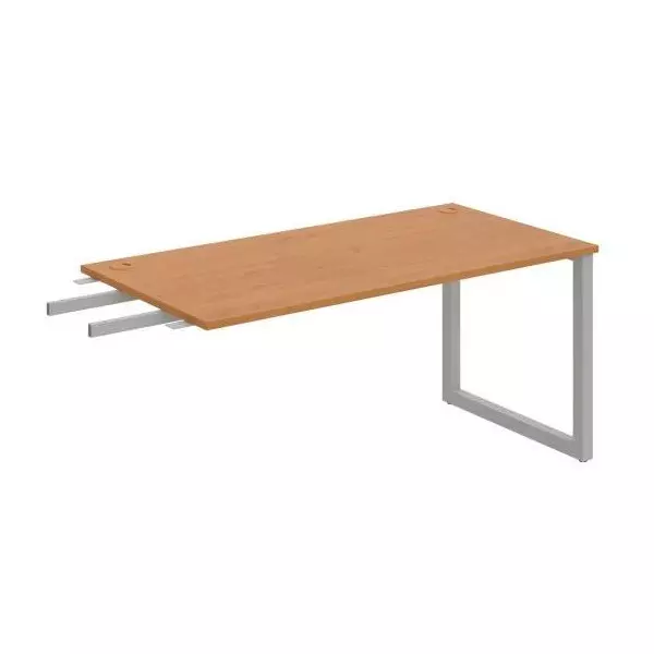 Pracovný stôl UNI O, kolmo reťaziaci, 160x75,5x80 cm, jelša/sivá