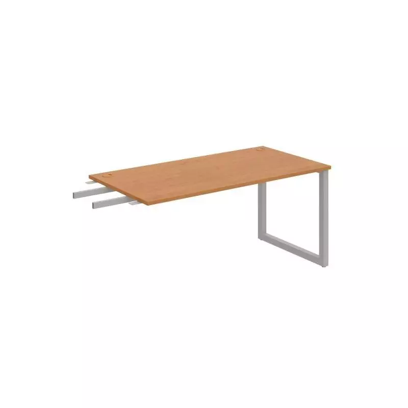Pracovný stôl UNI O, kolmo reťaziaci, 160x75,5x80 cm, jelša/sivá Pracovný stôl UNI O, kolmo reťaziaci, 160x75,5x80 cm, jelša/sivá