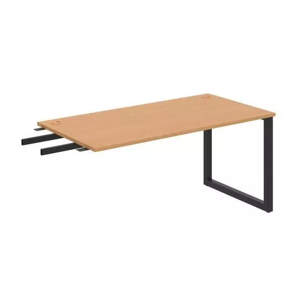 Pracovný stôl UNI O, kolmo reťaziaci, 160x75,5x80 cm, buk/čierna
