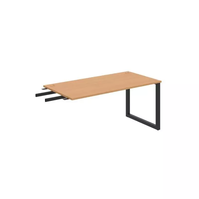 Pracovný stôl UNI O, kolmo reťaziaci, 160x75,5x80 cm, buk/čierna Pracovný stôl UNI O, kolmo reťaziaci, 160x75,5x80 cm, buk/čierna