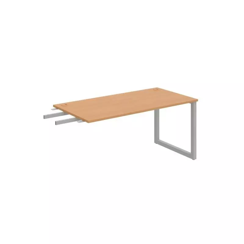 Pracovný stôl UNI O, kolmo reťaziaci, 160x75,5x80 cm, buk/sivá Pracovný stôl UNI O, kolmo reťaziaci, 160x75,5x80 cm, buk/sivá