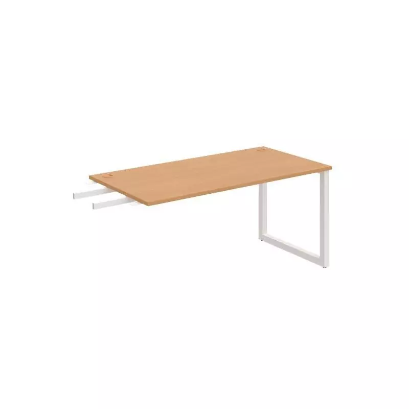 Pracovný stôl UNI O, kolmo reťaziaci, 160x75,5x80 cm, buk/biela Pracovný stôl UNI O, kolmo reťaziaci, 160x75,5x80 cm, buk/biela