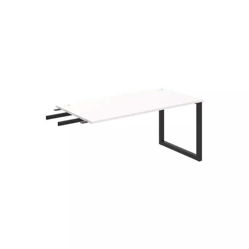Pracovný stôl UNI O, kolmo reťaziaci, 160x75,5x80 cm, biela/čierna Pracovný stôl UNI O, kolmo reťaziaci, 160x75,5x80 cm, biela/čierna