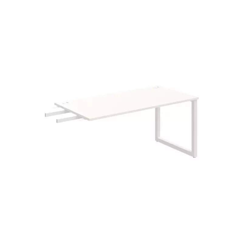 Pracovný stôl UNI O, kolmo reťaziaci, 160x75,5x80 cm, biela/biela Pracovný stôl UNI O, kolmo reťaziaci, 160x75,5x80 cm, biela/biela