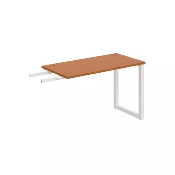 Pracovný stôl UNI O, kolmo reťaziaci, 120x75,5x60 cm, čerešňa/biela
