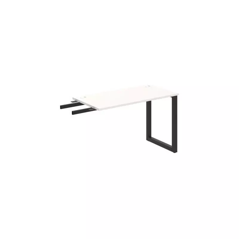 Pracovný stôl UNI O, kolmo reťaziaci, 120x75,5x60 cm, biela/čierna Pracovný stôl UNI O, kolmo reťaziaci, 120x75,5x60 cm, biela/čierna