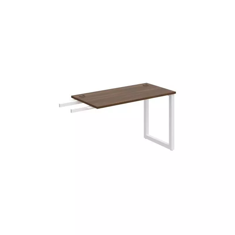 Pracovný stôl UNI O, kolmo reťaziaci, 120x75,5x60 cm, orech/biela Pracovný stôl UNI O, kolmo reťaziaci, 120x75,5x60 cm, orech/biela