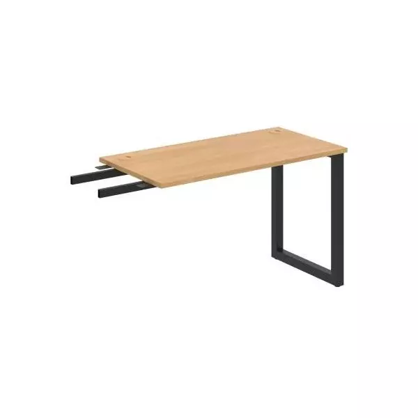 Pracovný stôl UNI O, kolmo reťaziaci, 120x75,5x60 cm, dub/čierna