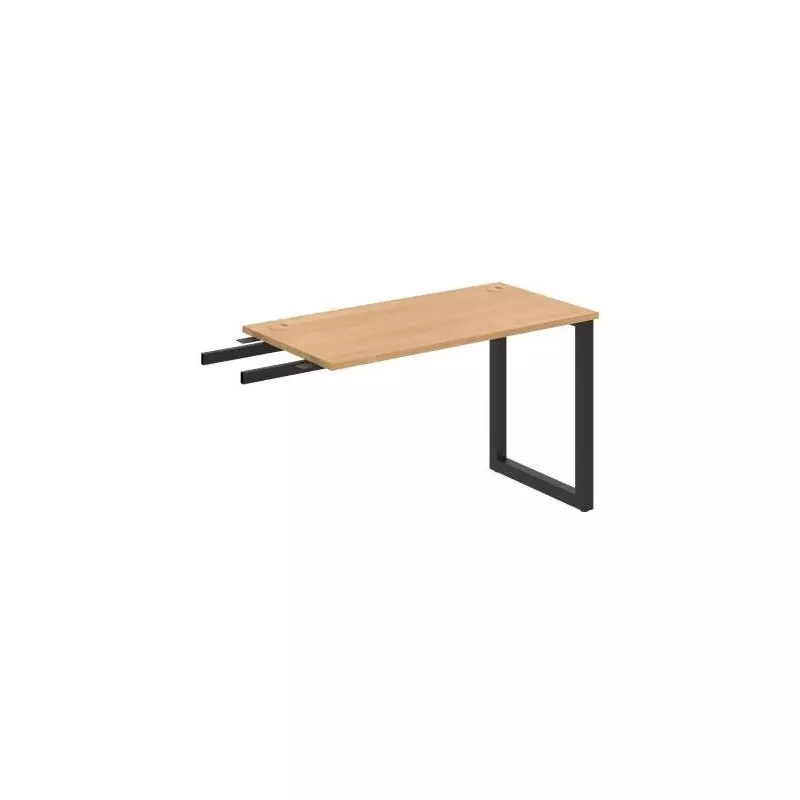 Pracovný stôl UNI O, kolmo reťaziaci, 120x75,5x60 cm, dub/čierna Pracovný stôl UNI O, kolmo reťaziaci, 120x75,5x60 cm, dub/čierna