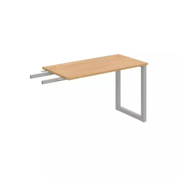 Pracovný stôl UNI O, kolmo reťaziaci, 120x75,5x60 cm, dub/sivá