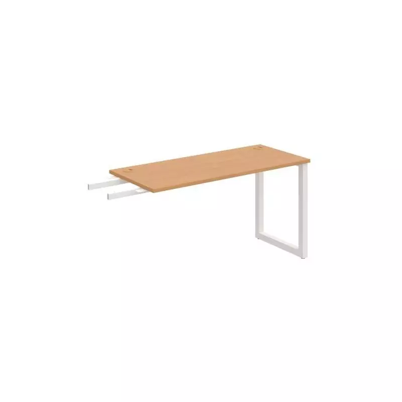 Pracovný stôl UNI O, kolmo reťaziaci, 140x75,5x60 cm, buk/biela Pracovný stôl UNI O, kolmo reťaziaci, 140x75,5x60 cm, buk/biela