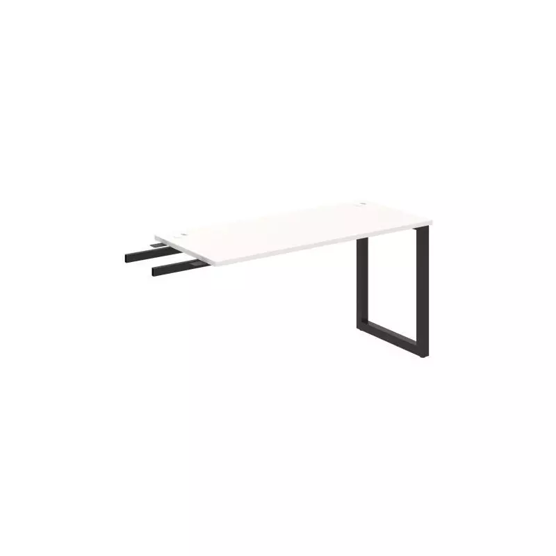 Pracovný stôl UNI O, kolmo reťaziaci, 140x75,5x60 cm, biela/čierna Pracovný stôl UNI O, kolmo reťaziaci, 140x75,5x60 cm, biela/čierna
