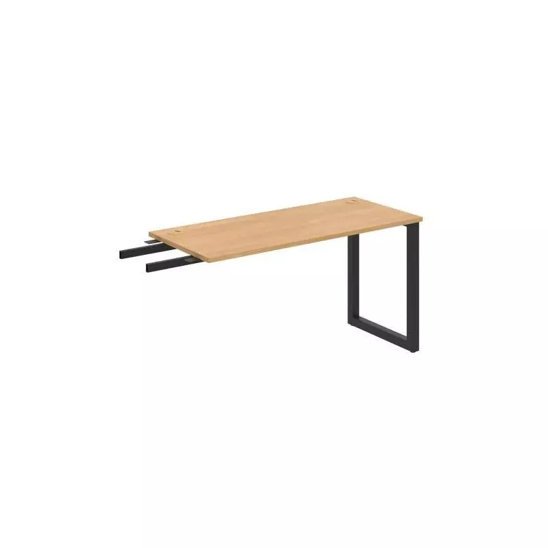 Pracovný stôl UNI O, kolmo reťaziaci, 140x75,5x60 cm, dub/čierna Pracovný stôl UNI O, kolmo reťaziaci, 140x75,5x60 cm, dub/čierna
