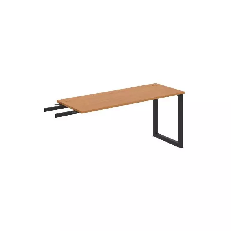 Pracovný stôl UNI O, kolmo reťaziaci, 160x75,5x60 cm, jelša/čierna Pracovný stôl UNI O, kolmo reťaziaci, 160x75,5x60 cm, jelša/čierna