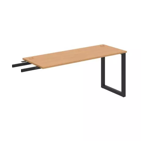 Pracovný stôl UNI O, kolmo reťaziaci, 160x75,5x60 cm, buk/čierna