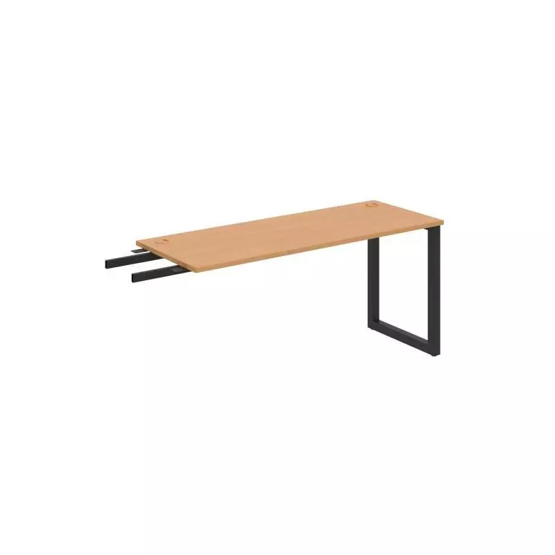 Pracovný stôl UNI O, kolmo reťaziaci, 160x75,5x60 cm, buk/čierna Pracovný stôl UNI O, kolmo reťaziaci, 160x75,5x60 cm, buk/čierna