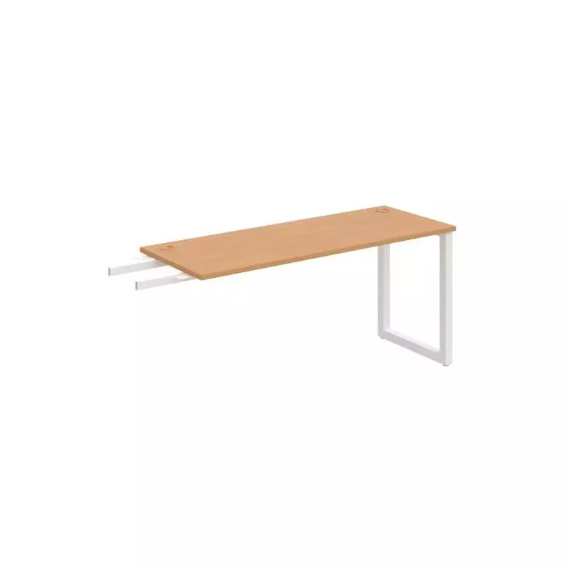 Pracovný stôl UNI O, kolmo reťaziaci, 160x75,5x60 cm, buk/biela Pracovný stôl UNI O, kolmo reťaziaci, 160x75,5x60 cm, buk/biela