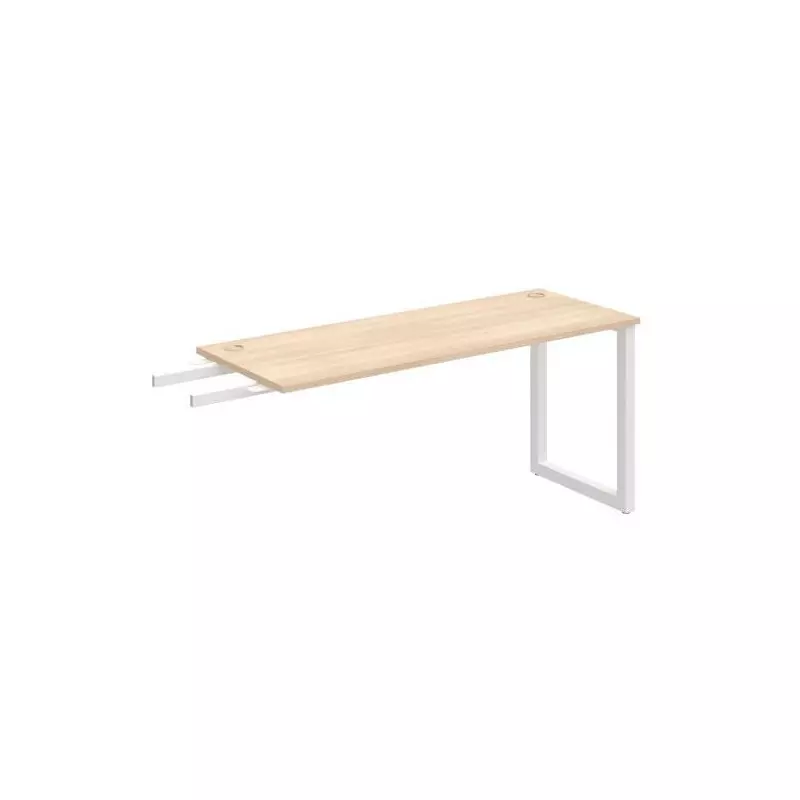 Pracovný stôl UNI O, kolmo reťaziaci, 160x75,5x60 cm, agát/biela Pracovný stôl UNI O, kolmo reťaziaci, 160x75,5x60 cm, agát/biela