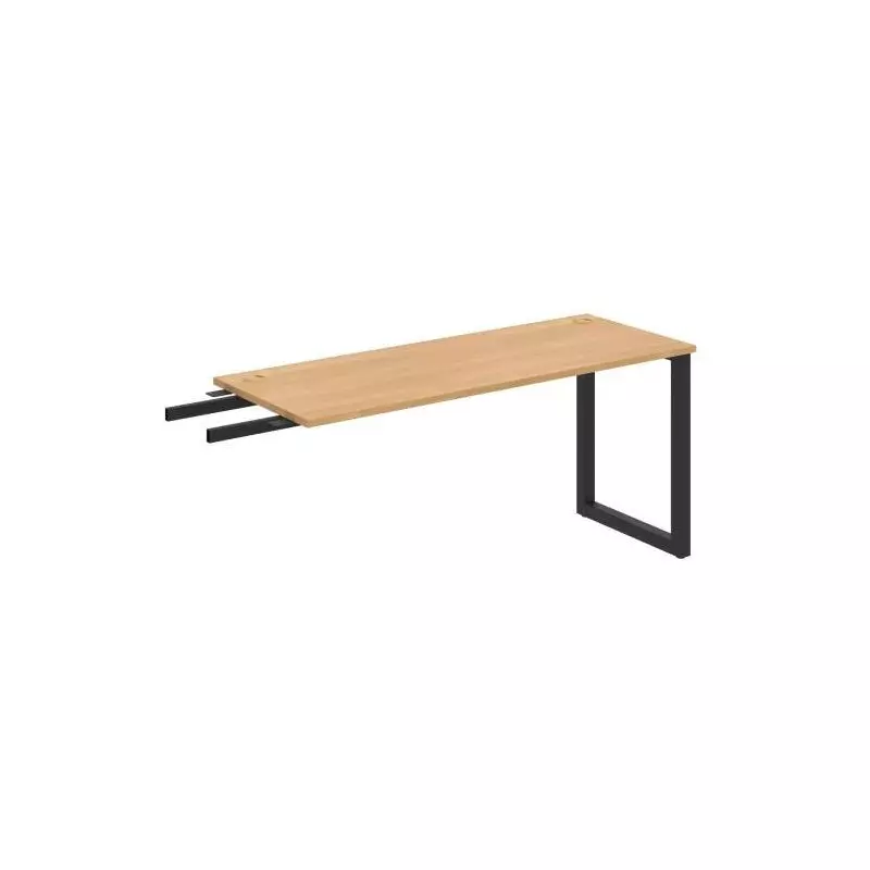 Pracovný stôl UNI O, kolmo reťaziaci, 160x75,5x60 cm, dub/čierna Pracovný stôl UNI O, kolmo reťaziaci, 160x75,5x60 cm, dub/čierna