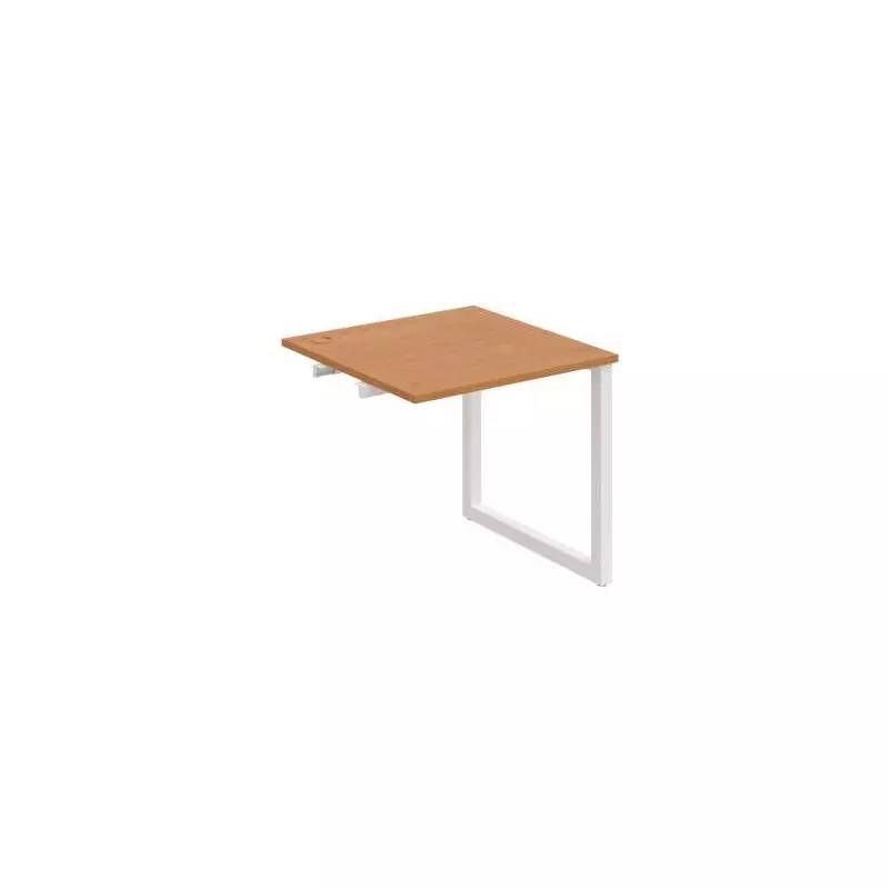 Pracovný stôl UNI O, k pozdĺ. reťazeniu, 80x75,5x80 cm, jelša/biela Pracovný stôl UNI O, k pozdĺ. reťazeniu, 80x75,5x80 cm, jelša/biela
