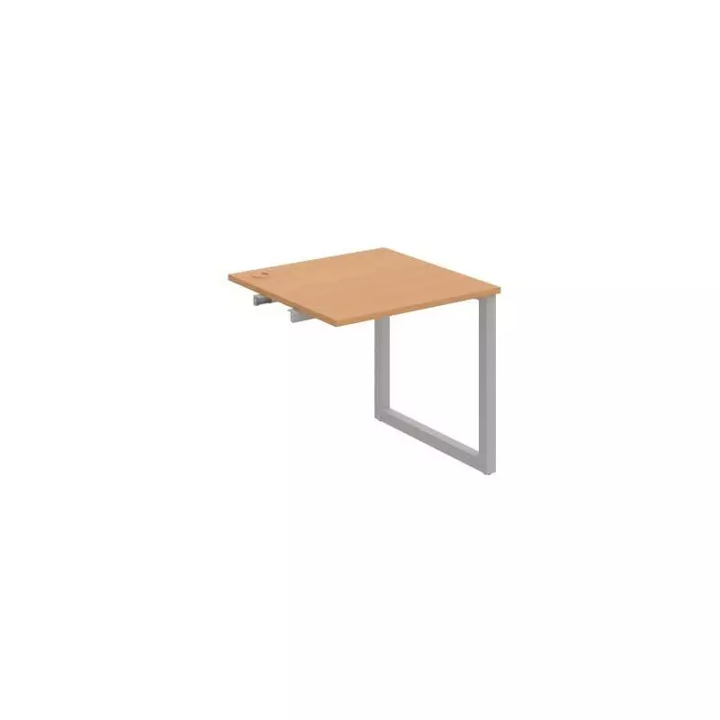 Pracovný stôl UNI O, k pozdĺ. reťazeniu, 80x75,5x80 cm, buk/sivá Pracovný stôl UNI O, k pozdĺ. reťazeniu, 80x75,5x80 cm, buk/sivá