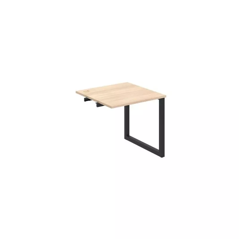 Pracovný stôl UNI O, k pozdĺ. reťazeniu, 80x75,5x80 cm, agát/čierna Pracovný stôl UNI O, k pozdĺ. reťazeniu, 80x75,5x80 cm, agát/čierna