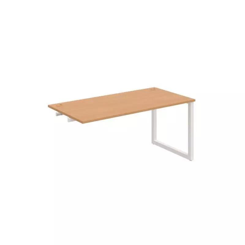 Pracovný stôl UNI O, k pozdĺ. reťazeniu, 160x75,5x80 cm, buk/biela Pracovný stôl UNI O, k pozdĺ. reťazeniu, 160x75,5x80 cm, buk/biela