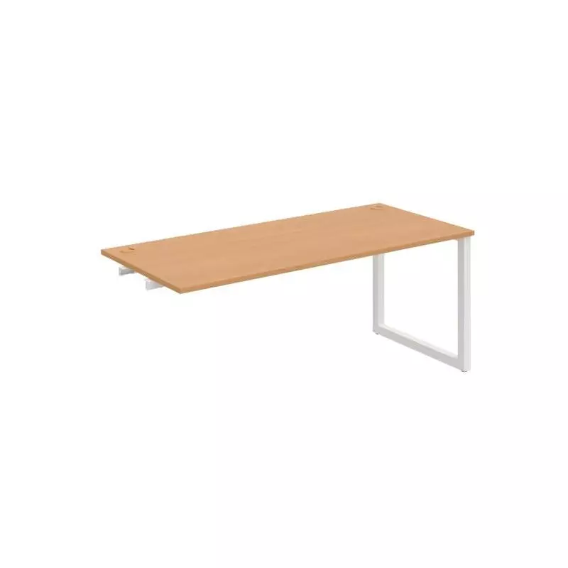 Pracovný stôl UNI O, k pozdĺ. reťazeniu, 180x75,5x80 cm, buk/biela Pracovný stôl UNI O, k pozdĺ. reťazeniu, 180x75,5x80 cm, buk/biela