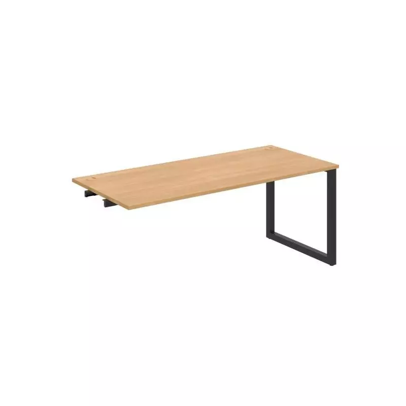 Pracovný stôl UNI O, k pozdĺ. reťazeniu, 180x75,5x80 cm, dub/čierna Pracovný stôl UNI O, k pozdĺ. reťazeniu, 180x75,5x80 cm, dub/čierna