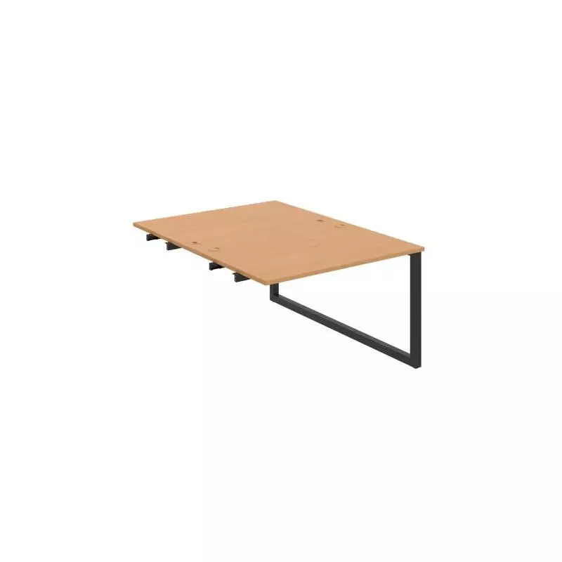 Pracovný stôl UNI O, k pozdĺ. reťazeniu, 120x75,5x160 cm, buk/čierna Pracovný stôl UNI O, k pozdĺ. reťazeniu, 120x75,5x160 cm, buk/čierna