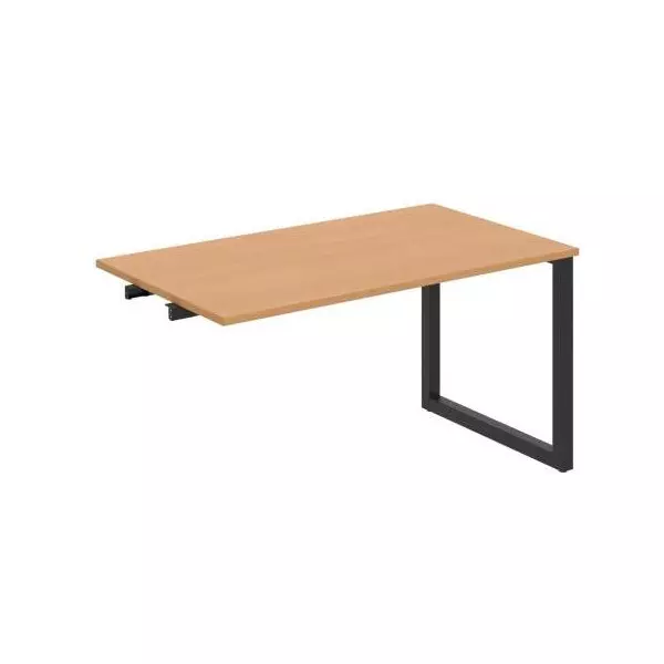 Rokovací stôl UNI O, k pozdĺ. reťazeniu, 140x75,5x80 cm, buk/čierna