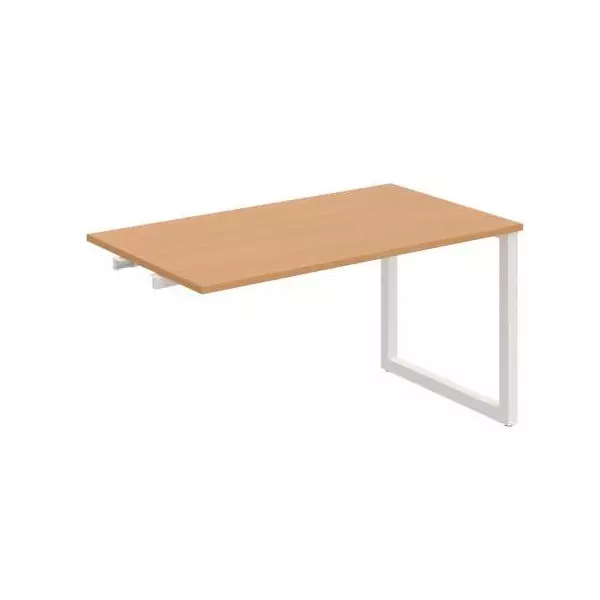 Rokovací stôl UNI O, k pozdĺ. reťazeniu, 140x75,5x80 cm, buk/biela