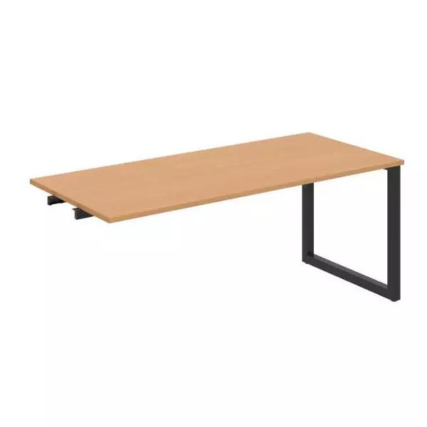 Rokovací stôl UNI O, k pozdĺ. reťazeniu, 180x75,5x80 cm, buk/čierna