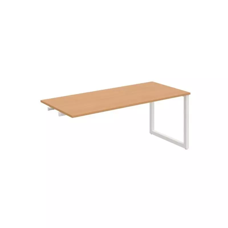 Rokovací stôl UNI O, k pozdĺ. reťazeniu, 180x75,5x80 cm, buk/biela Rokovací stôl UNI O, k pozdĺ. reťazeniu, 180x75,5x80 cm, buk/biela