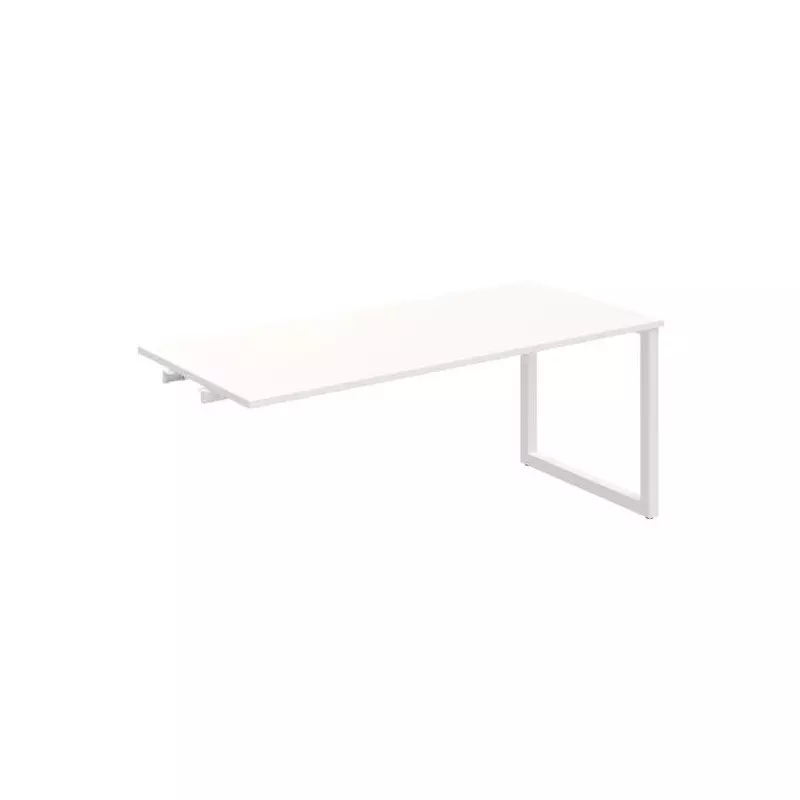 Rokovací stôl UNI O, k pozdĺ. reťazeniu, 180x75,5x80 cm, biela/biela Rokovací stôl UNI O, k pozdĺ. reťazeniu, 180x75,5x80 cm, biela/biela
