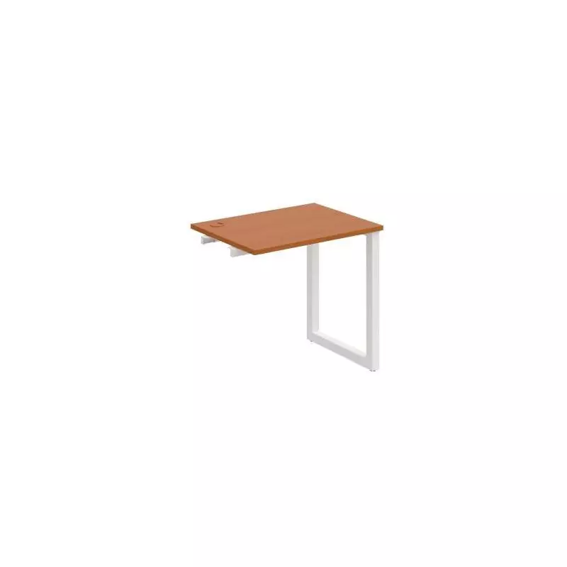 Pracovný stôl UNI O, k pozdĺ. reťazeniu, 80x75,5x60 cm, čerešňa/biela Pracovný stôl UNI O, k pozdĺ. reťazeniu, 80x75,5x60 cm, čerešňa/biela