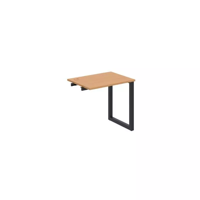 Pracovný stôl UNI O, k pozdĺ. reťazeniu, 80x75,5x60 cm, buk/čierna Pracovný stôl UNI O, k pozdĺ. reťazeniu, 80x75,5x60 cm, buk/čierna