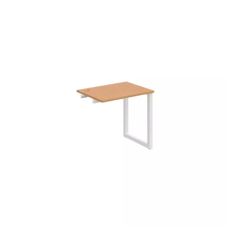 Pracovný stôl UNI O, k pozdĺ. reťazeniu, 80x75,5x60 cm, buk/biela Pracovný stôl UNI O, k pozdĺ. reťazeniu, 80x75,5x60 cm, buk/biela