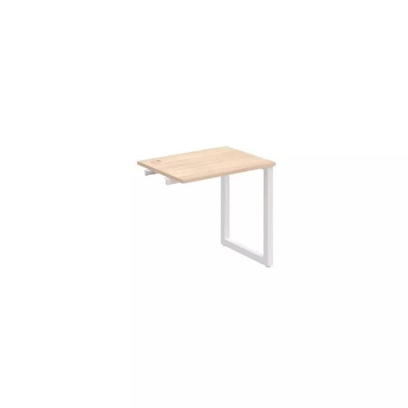 Pracovný stôl UNI O, k pozdĺ. reťazeniu, 80x75,5x60 cm, agát/biela Pracovný stôl UNI O, k pozdĺ. reťazeniu, 80x75,5x60 cm, agát/biela