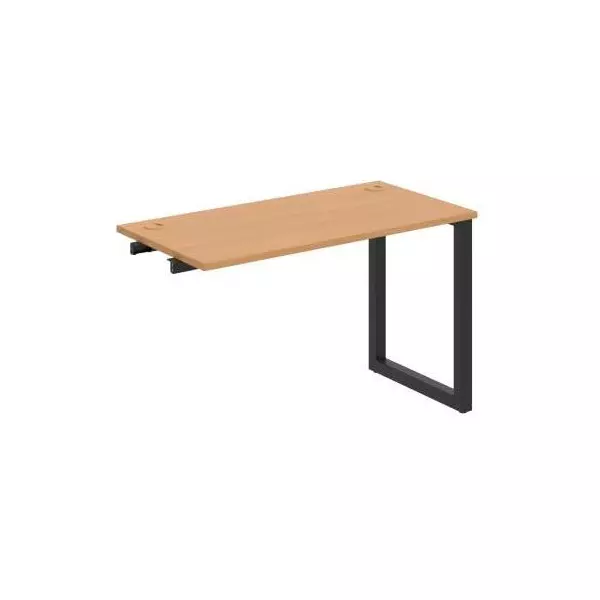 Pracovný stôl UNI O, k pozdĺ. reťazeniu, 120x75,5x60 cm, buk/čierna