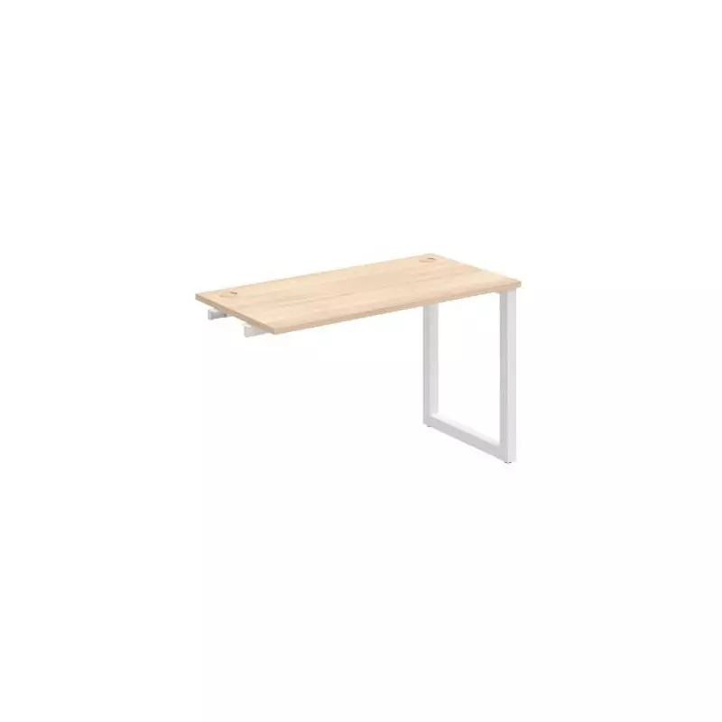 Pracovný stôl UNI O, k pozdĺ. reťazeniu, 120x75,5x60 cm, agát/biela Pracovný stôl UNI O, k pozdĺ. reťazeniu, 120x75,5x60 cm, agát/biela