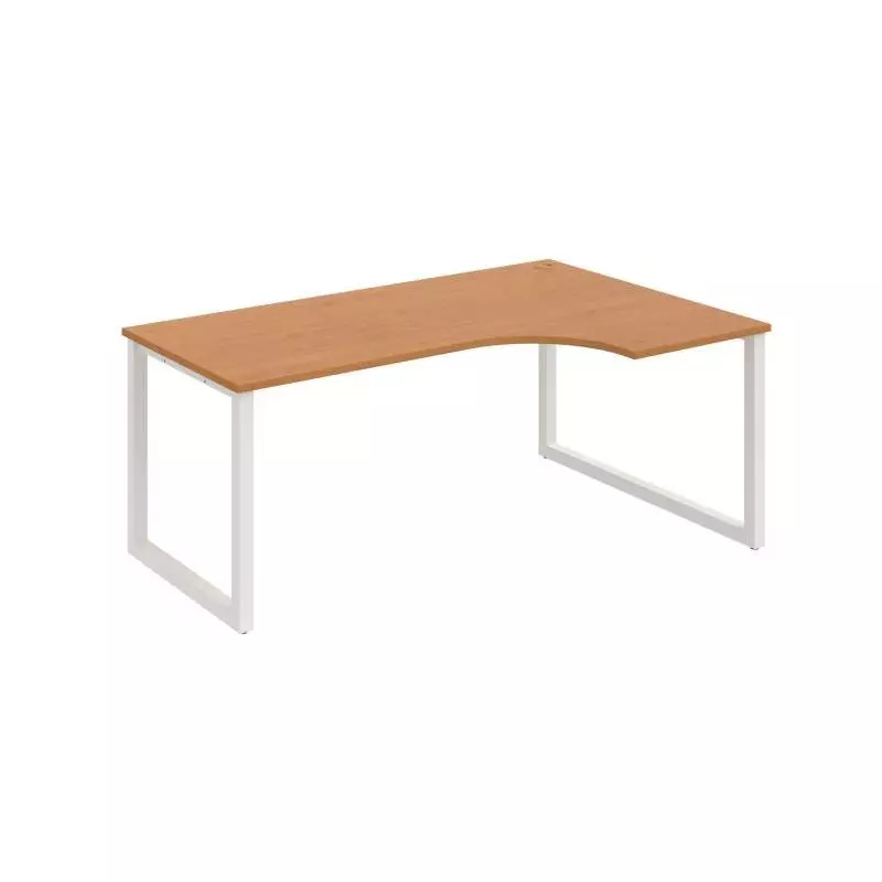 Pracovný stôl UNI O, ergo, ľavý, 180x75,5x120 cm, jelša/biela Pracovný stôl UNI O, ergo, ľavý, 180x75,5x120 cm, jelša/biela