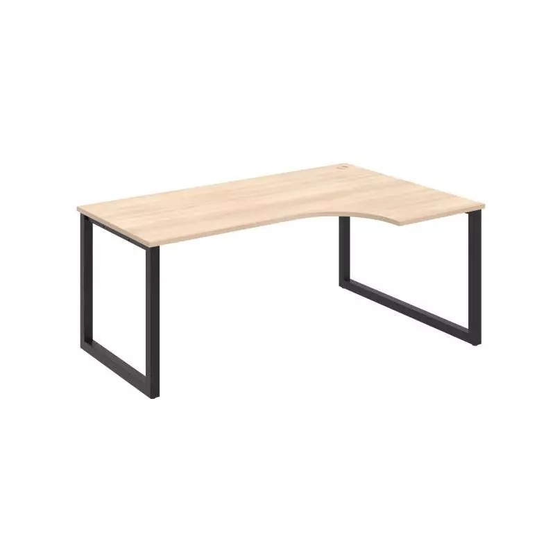 Pracovný stôl UNI O, ergo, ľavý, 180x75,5x120 cm, agát/čierna Pracovný stôl UNI O, ergo, ľavý, 180x75,5x120 cm, agát/čierna