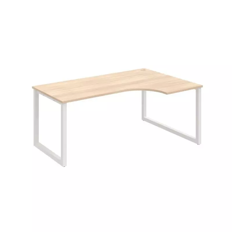 Pracovný stôl UNI O, ergo, ľavý, 180x75,5x120 cm, agát/biela Pracovný stôl UNI O, ergo, ľavý, 180x75,5x120 cm, agát/biela